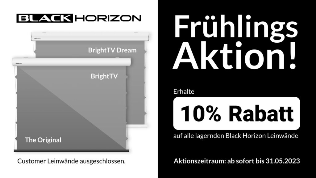 Black Horizon Frühlings Aktion | Jetzt 10% Rabatt auf ausgewählte & lagernde Leinwände sichern!