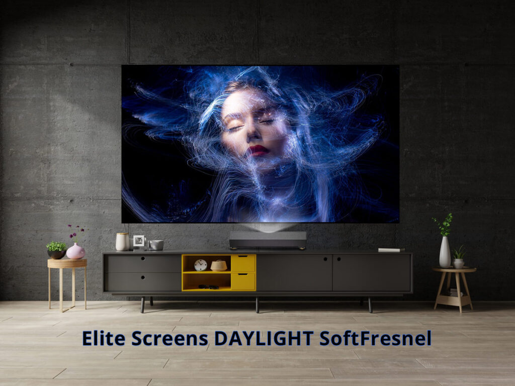 Lasser-TV-projection-background-1200-Elite-Screens-DAYLIGHT-SoftFresnel