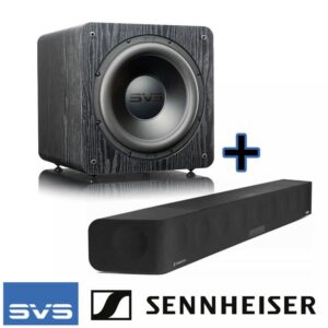 Sennheiser AMBEO Soundbar SVS 2000 Pro Piano Gloss Bundle Front